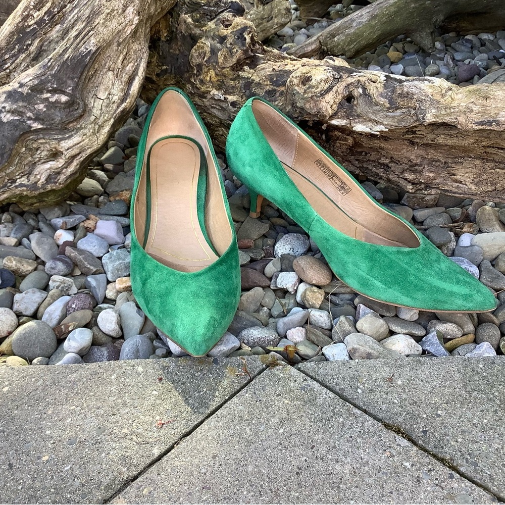 Vionic Elegant Josie Green Suede Women's Pumps Sz 10